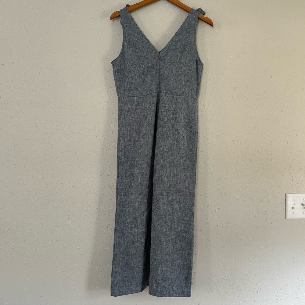 Doe & Rae Grey V-Neck Wide Leg Jumpsuit Small Jumper Casual Formal - Picture 6 of 9